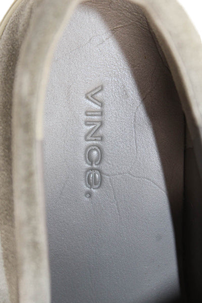 Vince Womens Wool Slip On Suede Panel Detail Loafers Light Gray Size EUR 38