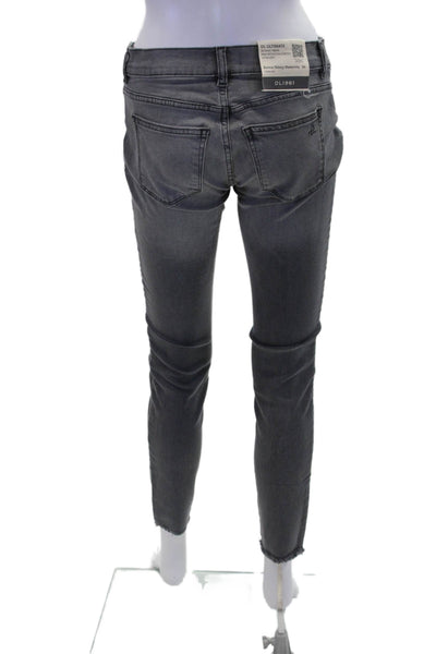 DL1961 Womens Emma Skinny Maternity Instasculpt Jeans - Overcast Size 24