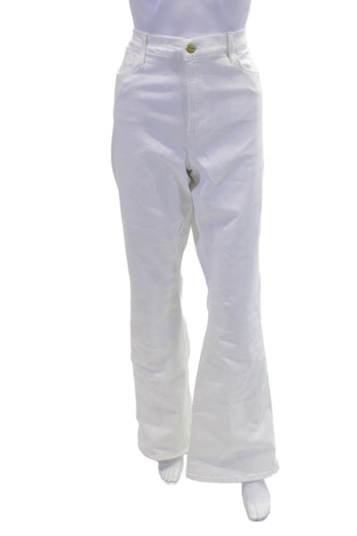 FRAME Womens Le High Flare Jeans - Blanc Size 34