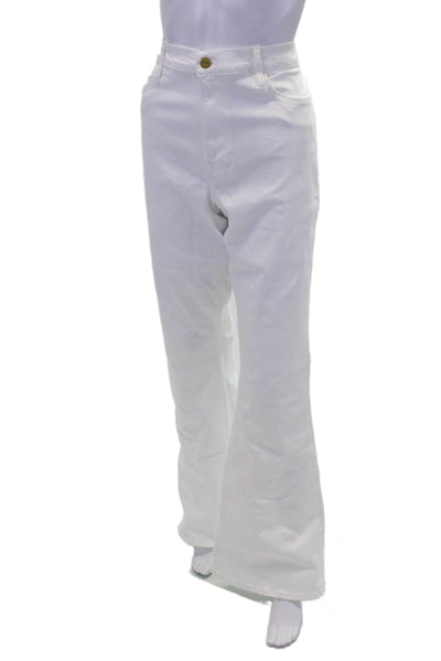 FRAME Womens Le High Flare Jeans - Blanc Size 34