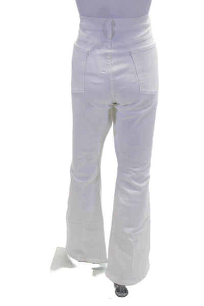 FRAME Womens Le High Flare Jeans - Blanc Size 34