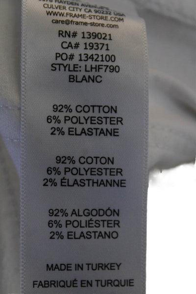 FRAME Womens Le High Flare Jeans - Blanc Size 34