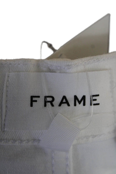 FRAME Womens Le High Flare Jeans - Blanc Size 34