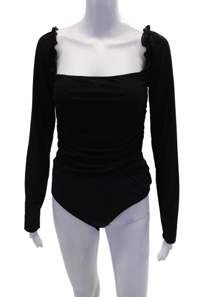 Ambitionist Womens Fancy Thong Bodysuit - Black Size L