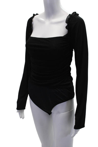 Ambitionist Womens Fancy Thong Bodysuit - Black Size L