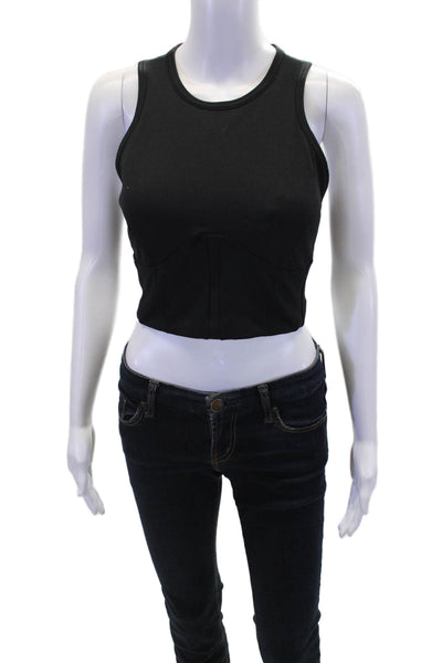 New Balance Womens x Bandier Corset Tank Bra - Black Size L