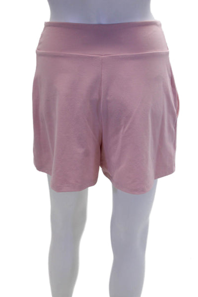 Susana Monaco Womens Strapless Blouse Pleated Shorts Set Pink Size Small