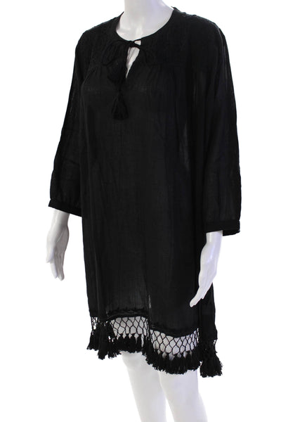 Roller Rabbit Womens Lucknow Serafina Tunic - Black Size XL