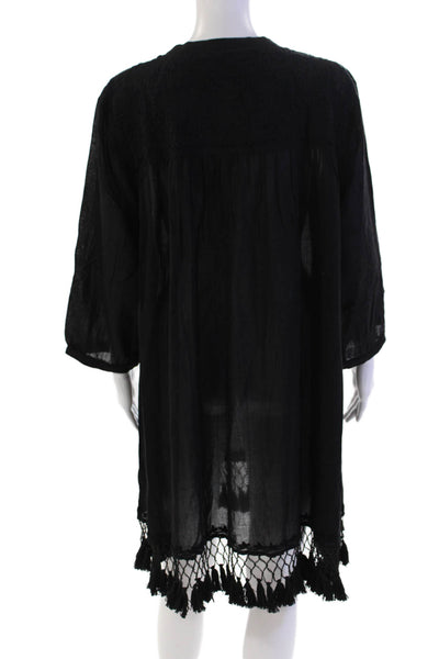 Roller Rabbit Womens Lucknow Serafina Tunic - Black Size XL