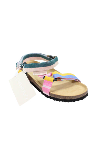 Shekudo Womens Yamba Sandals - Multicolour Stripe Size 40