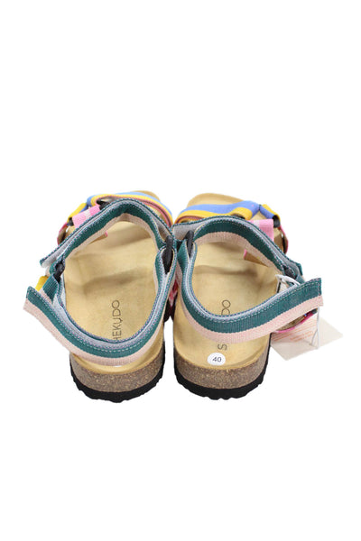 Shekudo Womens Yamba Sandals - Multicolour Stripe Size 40