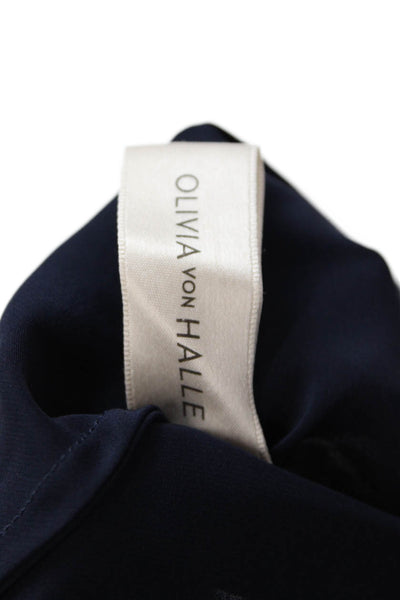 Olivia von Halle Womens Issa Slip - Navy Size XL