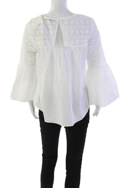 endless rose Womens Crochet Blouse - White Size XS