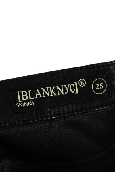 BLANKNYC Womens Black Vegan Leather Moto Pants - Daddy Soda Size 25