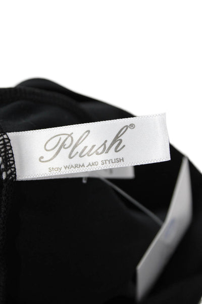 Plush Womens Ultra-soft Lightweight Full Length Leggings - Black Size XS