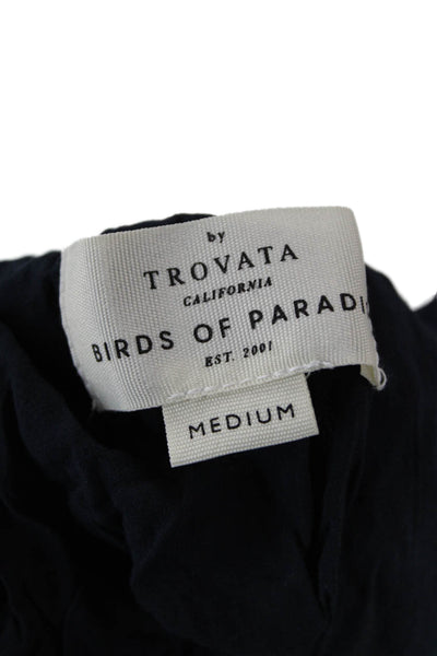 Birds of Paradis Womens Agnes Blouse - Midnight Broderie Size M
