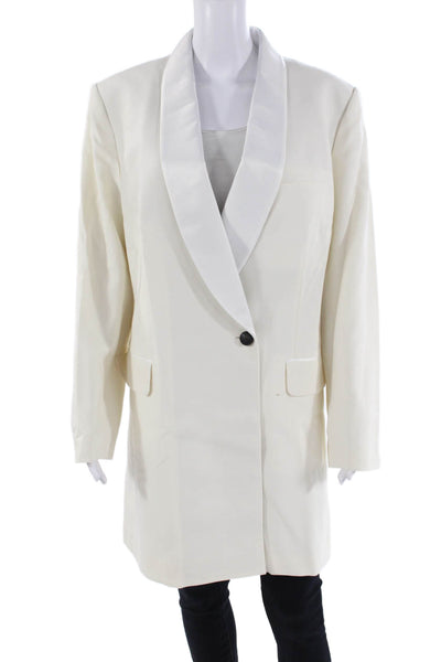 rag & bone Womens Femi Wool Tux Dress - White Size 14
