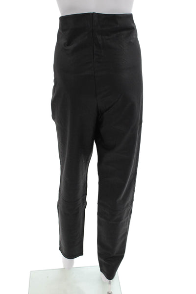 Good American Womens Good Waist Leather Pull On Leggings - Black001 Size 6
