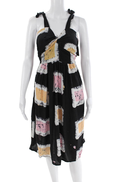 Busayo Womens Debo Dress - Black Print Size S