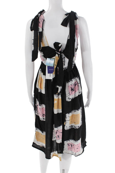 Busayo Womens Debo Dress - Black Print Size S