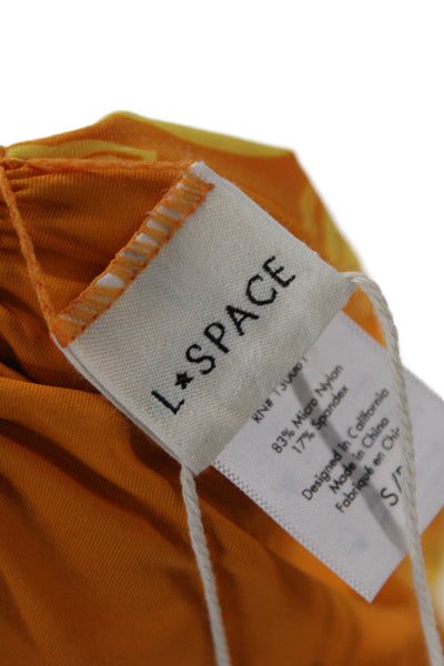LSPACE Womens Monica Classic Bikini Bottoms - Golden Hour Blooms Size S