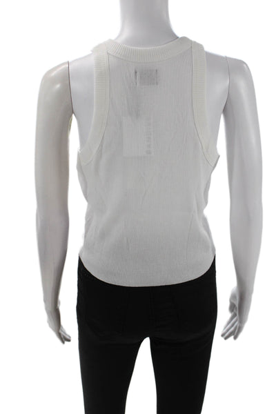WSLY Womens The Rivington Cropped Tank - White Size 2X