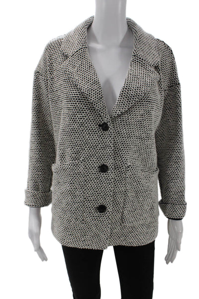 Marine Layer Women's Long Sleeves Unlined Three Button Jacket White Size XS