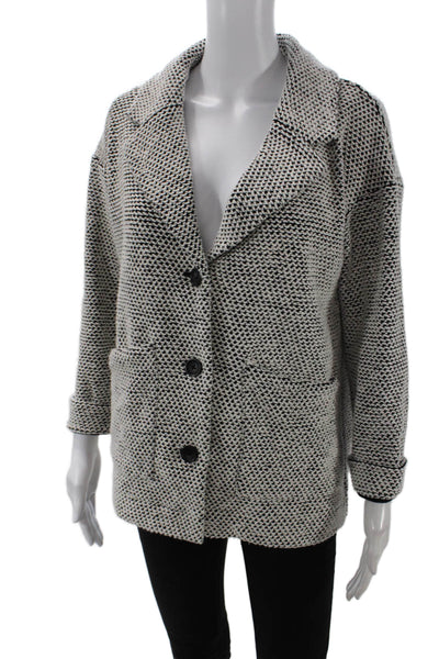 Marine Layer Women's Long Sleeves Unlined Three Button Jacket White Size XS