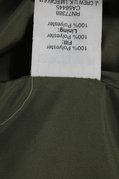 Crewcuts Everyday Girls Quilted Double Breasted Collared Jacket Green Size 4/5