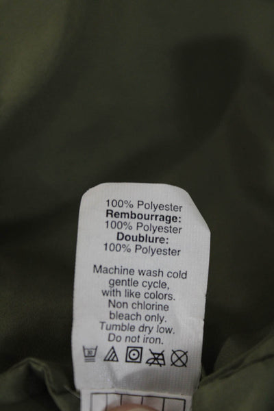 Crewcuts Everyday Girls Quilted Double Breasted Collared Jacket Green Size 4/5
