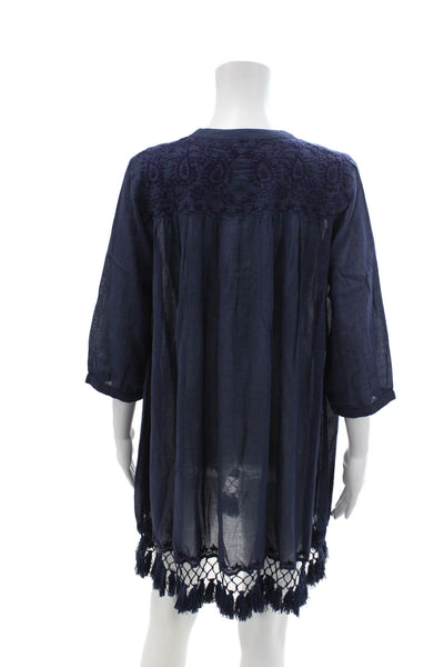 Roller Rabbit Womens Lucknow Serafina Tunic - Navy Size XS