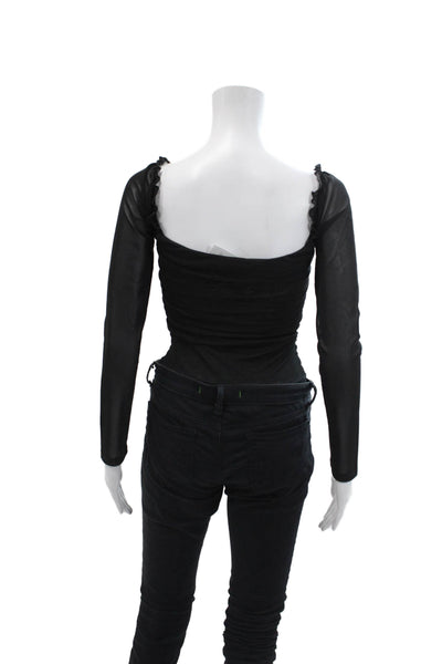 Ambitionist Womens Fancy Thong Bodysuit - Black Size XS