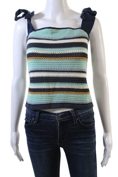 Shoshanna Womens Frankie Top - Navy Multi Size XL