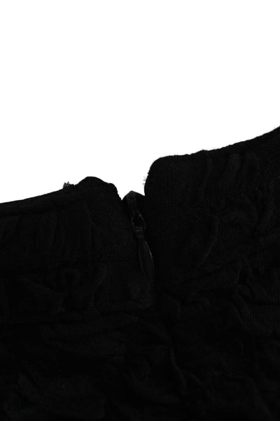 Dur Doux Womens One Sleeve Puckered Mini Dress - Black Size S