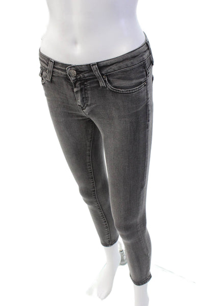 Joes Jeans Womens Cotton Zip Button Skinny Leg Denim Jeans Charcoal Size EUR 26