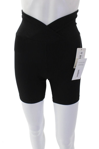 Year of Ours Womens V Waist Biker Shorts - Black Size XS