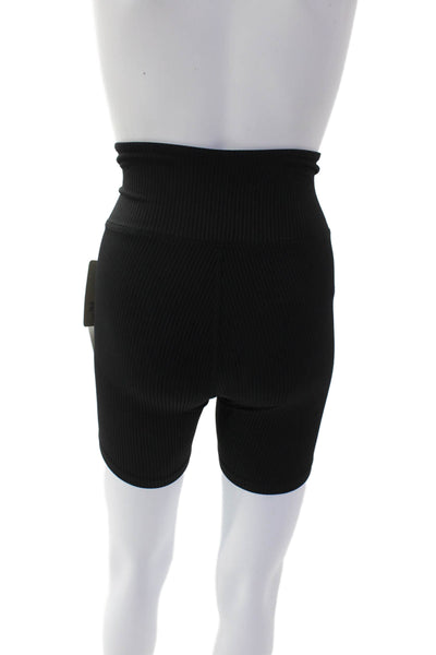 Year of Ours Womens V Waist Biker Shorts - Black Size XS