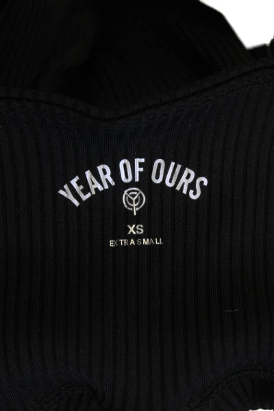 Year of Ours Womens V Waist Biker Shorts - Black Size XS