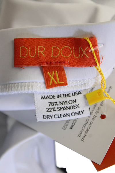 Dur Doux Womens White Shell Bikini Bottoms - White Size XL