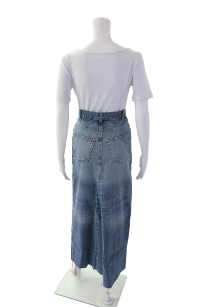 Reformation Womens Tazz Maxi Denim Skirt - Hemlock Size 23