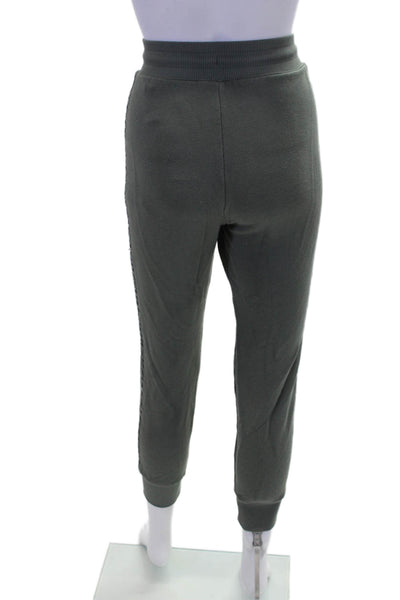Splendid Womens Drawstring Waist Velvet Trim Detail Sweatpants Green Size S