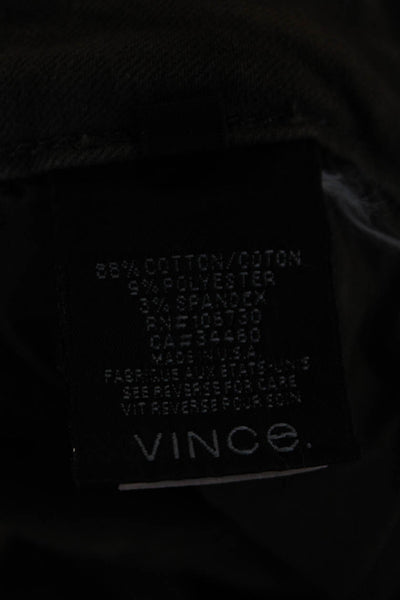 Vince Womens Cotton Mid Rise Pocketed Casual Skinny Jeans Brown Size 27