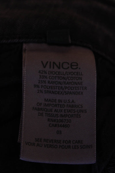 Vince Womens Cotton Side Stripe Detail Pocketed Skinny Jeans Purple Size 26