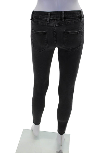 Sandro Womens Cotton Pocketed Mid Rise Casual Skinny Jeans Gray Size 36