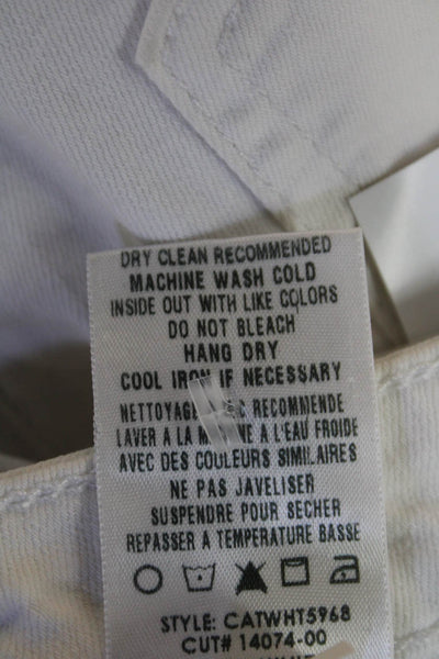 Joes Womens Cotton Pocketed Low Rise Casual Skinny Jeans Solid White Size 26
