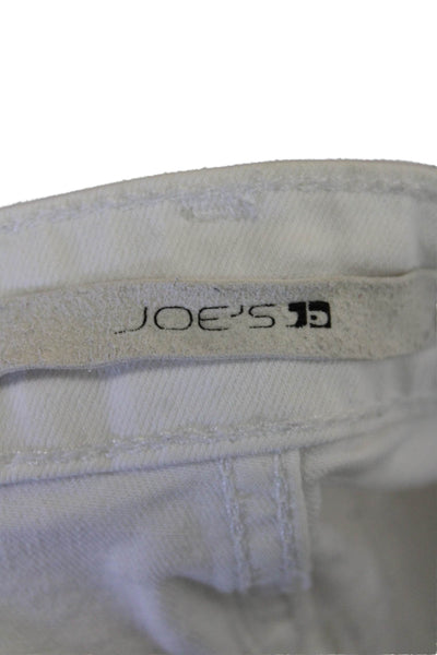 Joes Womens Cotton Pocketed Low Rise Casual Skinny Jeans Solid White Size 26