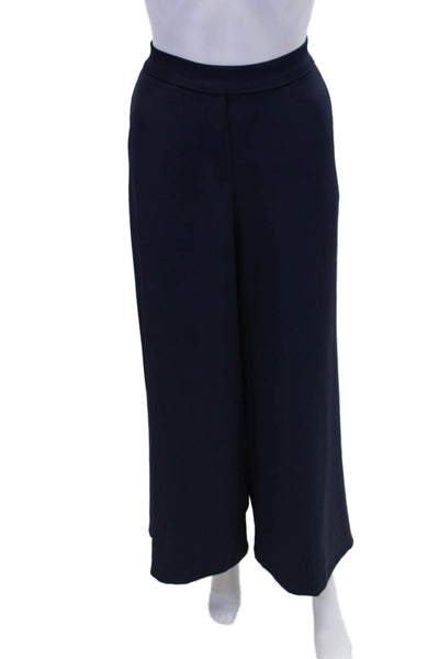 Robertson + Rodeo Womens Elastic Waistband Straight Leg Dress Pants Navy Size M