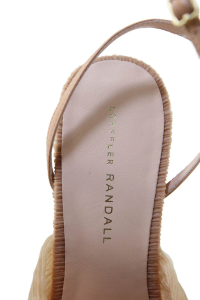Loeffler Randall Womens Camellia Pleated Bow Heel with Ankle Strap - Beauty Size