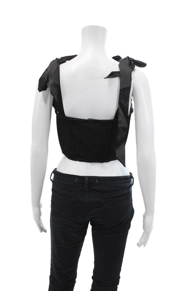 Night Night by Jonathan Simkhai Womens Naomi Lace Bustier - Black Size M