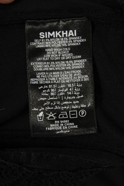 Night Night by Jonathan Simkhai Womens Naomi Lace Bustier - Black Size M